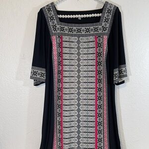 Studio One Dress Shift Tunic Kimono Paisley 2X